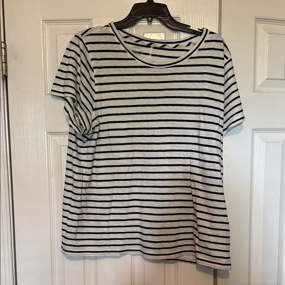 J. Crew Classic Striped Short-Sleeve Tee - Black/White